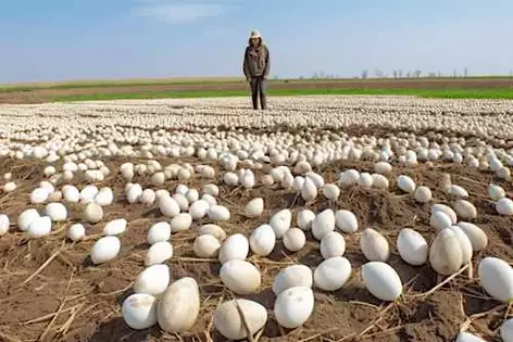 Farmer Discovers Lots Of Strange Eggs In His Crops – But is surprised when they hatch. Farmer Discovers Lots Of Strange Eggs In His Crops – But is surprised when they hatch.