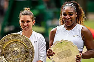 Serena Williams reacts to Simona Halep's four-year doping suspension
