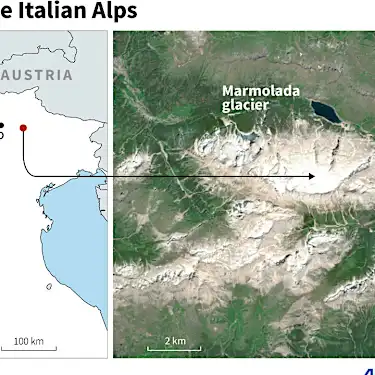 Κατάρρευση παγετώνα στις ιταλικές Άλπεις, έξι νεκροί: διασώστες