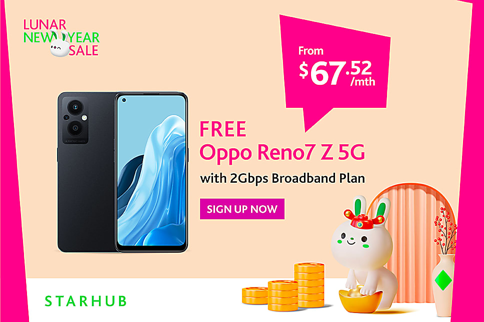 Score a free phone with StarHub Broadband, while stocks last!