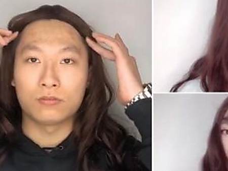 Video: Chinese policeman dresses up as woman to warn against catfishing