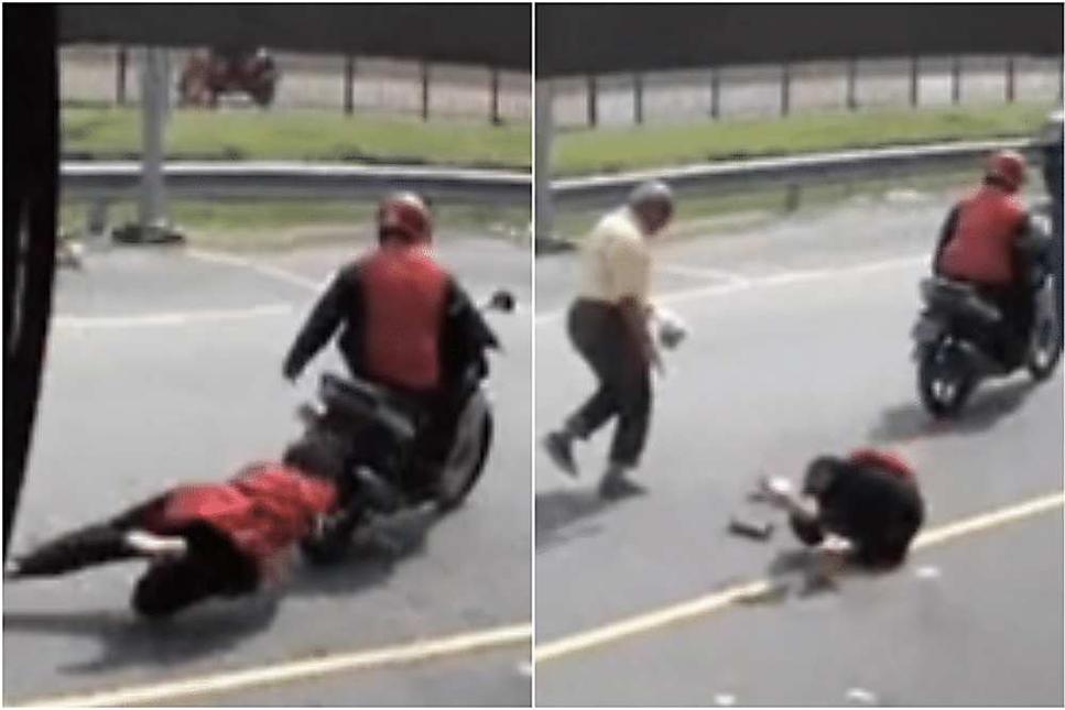 Singaporean woman pulled to the ground by her gold chain by motorcyclist in Selangor