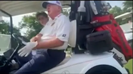 Trump insulta a Biden y Kamala Harris en un posible video filtrado