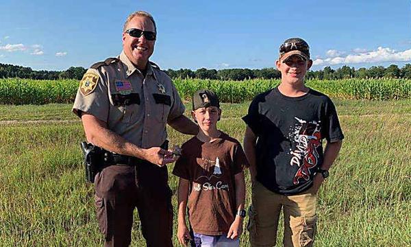 Two boys found a 30-year-old deputy badge and then found its owner