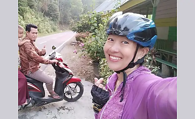 She cycled solo for 1,630km from S'pore to Indonesia to visit her grandfather’s birthplace & beyond