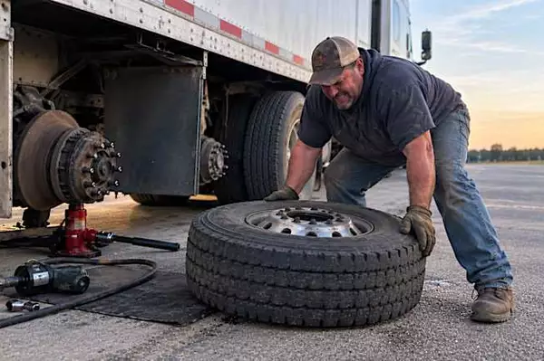 Mechanic Notices Truck Tire Is Unusually Heavy… Cuts It Open and Calls 911!