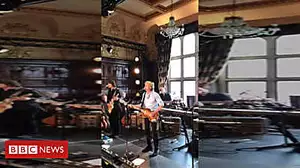 Paul McCartney performs in Liverpool pub