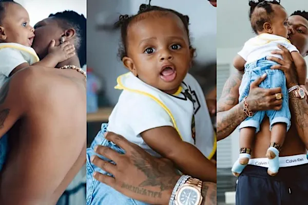 Wizkid shares more enchanting photos of his 4th child, fans go wild