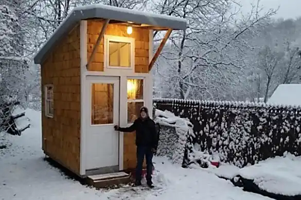 [Gallery]  13 Year Old Boy Built A House For Just $1500: Look When He Opens The Door And Reveals The Inside
