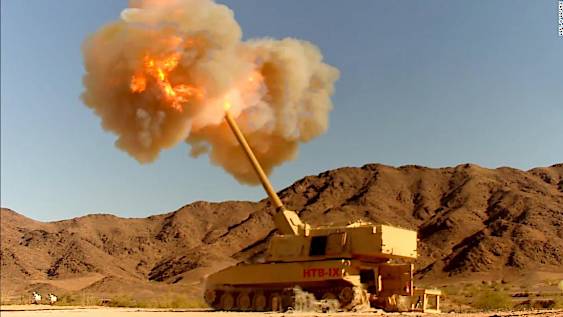 US Army prototype cannon blasts target from 43 miles away