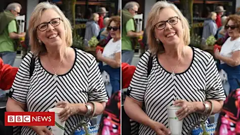 Canada's Greens edit photo of leader holding cup