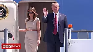 Trump arrives in UK for two-day visit