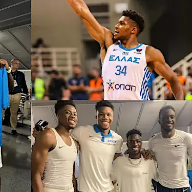 Giannis Antetokounmpo teams up with Real Madrid star Vinícius Jr [Photos]