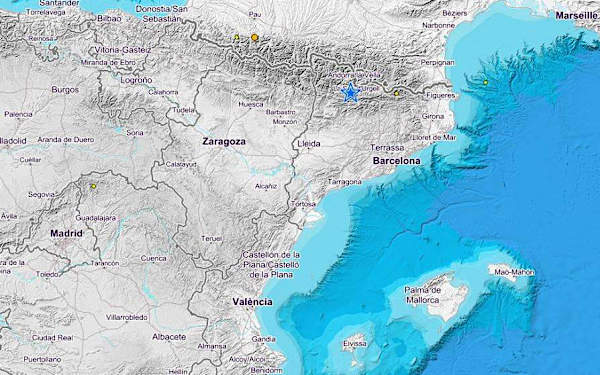 Un terremoto de magnitud 4.3 sacude Lleida y Barcelona