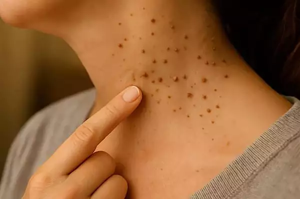 Εάν έχετε κονδυλώματα στο λαιμό ή στις μασχάλες, κάντε το αμέσως