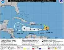 La tormenta tropical Isaac avanza por el este del Caribe La tormenta tropical Isaac avanza por el este del Caribe