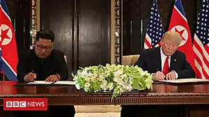 Kim and Trump sign joint statement