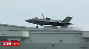 Jet takes off from carrier for first time in UK
