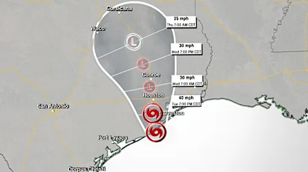 Imelda lleva mucha lluvia a Texas