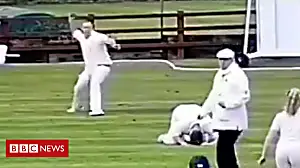 Cricket fielding mishap goes viral