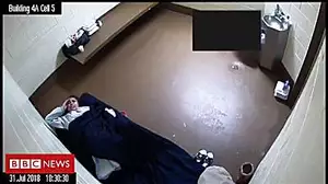 Footage shows US prisoner give birth alone in cell