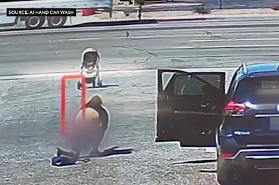 Video: Woman fails to grab out-of-control stroller rolling toward traffic. Then this happens