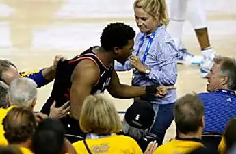 Warriors apologize for investor shoving Lowry in NBA Finals