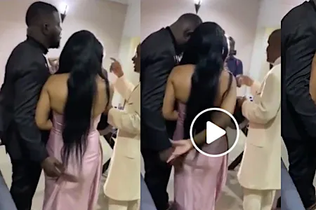 Groom grabs and plays with bride’s backside while saying 'amen' to pastor's prayer (video)