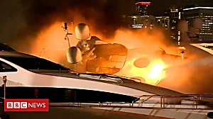 Singer Marc Anthony's yacht goes up in flames
