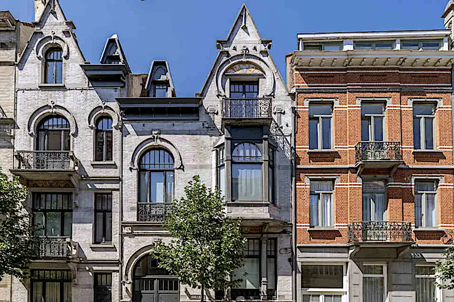 Funky Art Nouveau Townhouse Selling in Central Brussels