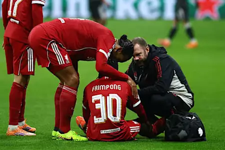 Liverpool handed major blow as Jeremie Frimpong suffers fresh injury